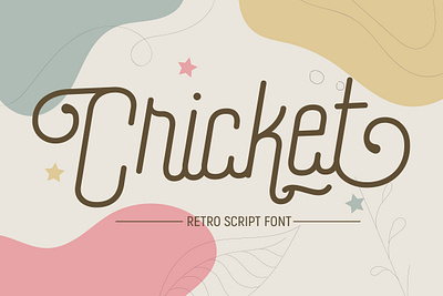 Cricket | Retro Script Font font font awesome font bundle font design fonts collection lettering logo retro font typeface typography vintage font