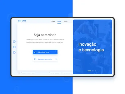 Homepage Login for desktop concept design desktop homepage ux web design