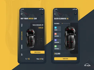 Car Shop App app concept app ui design best design car design car rental car ui figmadesign home screen ios app ios app design modern car shop modern design modern ui popular design product page typography ui ux