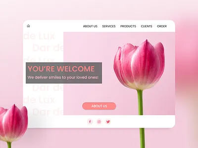 WebDesign design figma flower inspiration interface minimalist modern pink ui ux webdesign website