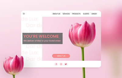 WebDesign design figma flower inspiration interface minimalist modern pink ui ux webdesign website