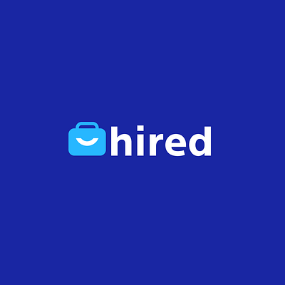 hired cases clever creative design job logo minimal simple work