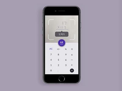 AR Calculator app ar augmented reality calculator dailyui dailyui004 dailyuichallenge design interaction ixdbelfast ui ux