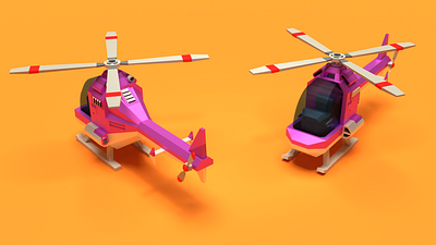 Asset Forge Daily build: Helicopter 3d art asset forge aviation blender3d helicopter illustration low poly render