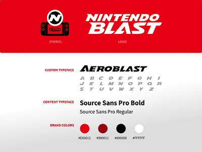 Nintendo Blast - Branding, Visual Identity branding colors games graphic design logo typeface typography visual identity