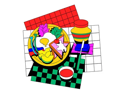 Breakfast animation artwork character food graphic icon illustration logo love ui vector