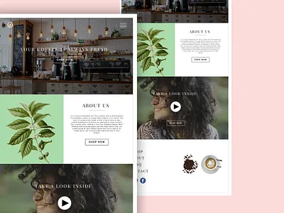 Coffee Shop Grid Design design graphic design ui ux web web design web designer website website concept