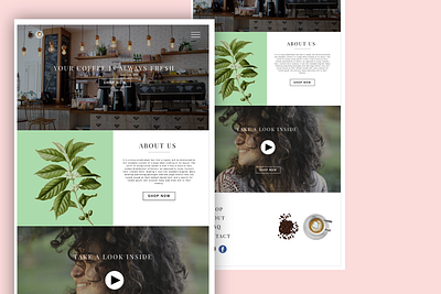 Coffee Shop Grid Design design graphic design ui ux web web design web designer website website concept