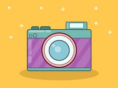 Cute Camera affinity designer flat art flat design vector artwork vector illustration