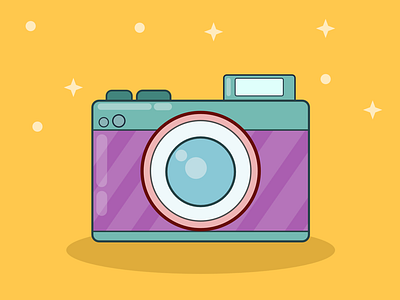 Cute Camera affinity designer flat art flat design vector artwork vector illustration