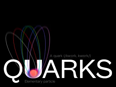 QUARKS abstract concept digital typo typography vector