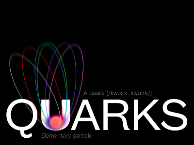 QUARKS abstract concept digital typo typography vector