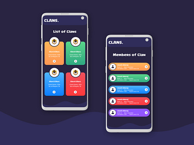 Clash of Clans : Clans' Details UI Design adobe illustrator adobexd dark dark mode dark ui design design app figma figmadesign game game ui illustraion photoshop simple design ui ui ux ui design uidesign uiux ux