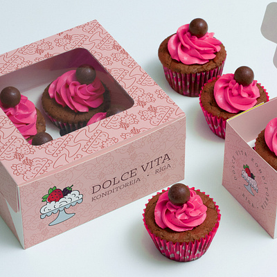 Dolce Vita Riga. Confectionery. Logo brand brand identity branding design logo logo design logotype package design typography vector