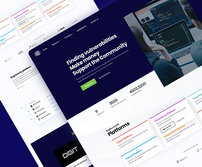 Bugbounty Platform - Landing Page bugs creative design featured hacker landing landing page saas ui ux web