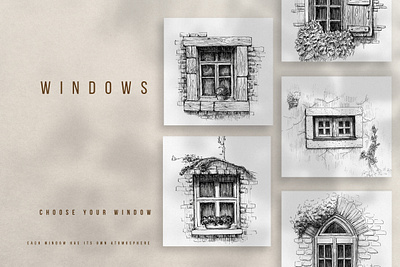 Windows... art branding card city city illustration decor dribble hand drawn illustration ink inspiration line art line artwork pen pen and ink pencil sketch postcard poster sketch windows