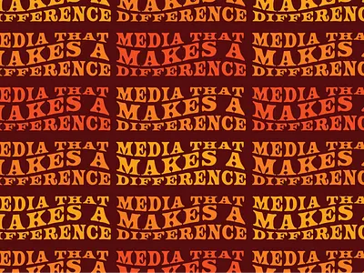 Media that Makes a Difference badge branding design flat icon illustration illustrator logo logotype typography vector