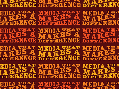 Media that Makes a Difference badge branding design flat icon illustration illustrator logo logotype typography vector