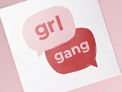 Grl Gang Brum Brand Identity brand brand identity branding concept design feminism graphic design instagram logo logo design pink print red social media social media design