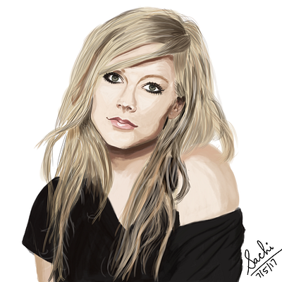 Avril Lavigne - Portrait adobe avril lavigne design digital portrait digitalart graphicdesign music artist photoshop photoshop brush portfolio portraits