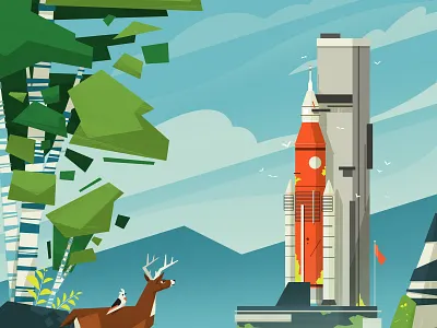 The Shuttle animals design illustration nature vector