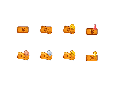 Collection of BTC cash icons banknote bitcoin btc cash design figma icon icons money sketch