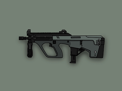 CoD // AUG aug call of duty cod gun illustration procreate