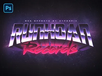 Retro Futuristic 3D Text and Logo Effect Vol.2 1980s 80s 80s style design download futuristic logo mock up mockup photoshop psd retro retrowave synthwave template text effect text styles typography vaporwave vintage