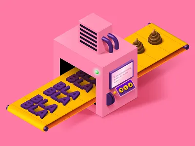 Media Training adobe illustrator b9 blabla candy editorial illustration isometric media training pink podcast