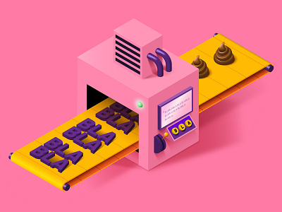 Media Training adobe illustrator b9 blabla candy editorial illustration isometric media training pink podcast