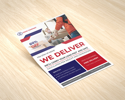 Flyer template branding illustration