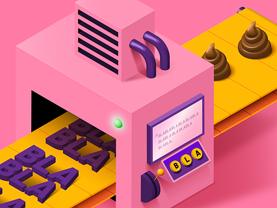 Media Training adobe illustrator b9 blabla candy editorial illustration isometric media training pink podcast