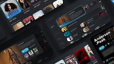 Music App for TV 10ft app app design music app spotify tv tv app ui uidesign user experince video visual design