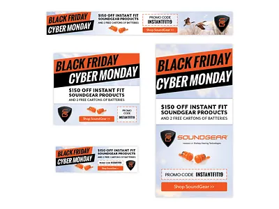 Black Friday, Cyber Monday Banner Set