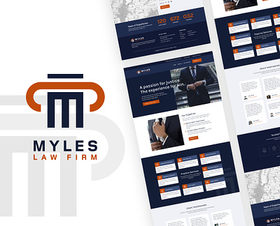 Myles Law Firm Web UI + Logo Branding branding graphic design homepage landing page logo ui uiux web design web ui website design