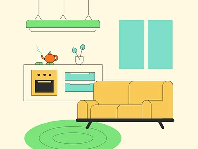 home office home office illustration kitchen