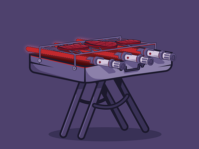 Dark Side BBQ 🥩 creative design flat graphic graphic design graphicdesign illustration inspiration vector vector illustration