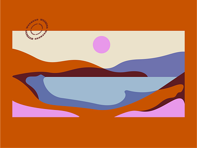 Weekend Landscapes illustration lake landscape mountains visual design weekend