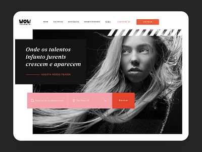 WOW Talents - Casting Plataform design interface ui