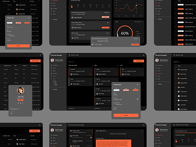 CRM System Interface design ui ux web