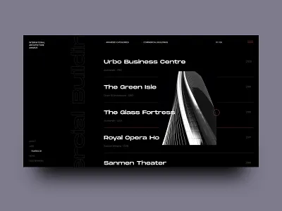 International Architecture Awards app architecture awards branding clean dailyui dark design flat grid interaction layout minimalism product page scroll typography ui ux web web design