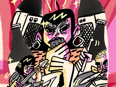 Experimental Poster character experimental illustration music poster poster design procreate