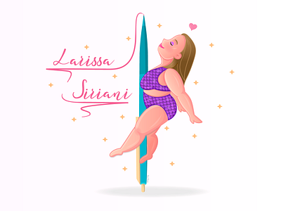 POLE DANCE art character dance design girl illustration illustrator pen pole dance selflove vector