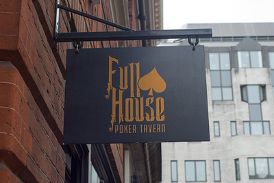 Signage as part of brand identity for Poker Tavern app brand identity branding design icon logo logo design ui ux vector
