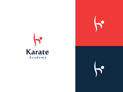 Karate Academy creative creative design design illustration logo logo design minimal minimalist minimalist logo modern simple vector