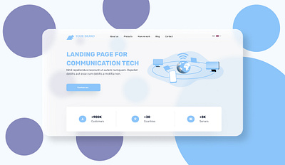 Telecom Landing Page internet mobile network tech telecom telecommunication ui ux wifi