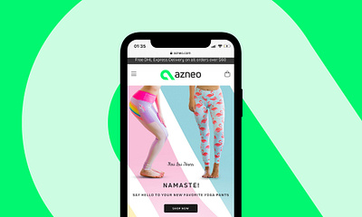 Mobile Homepage for online ethical marketplace branding design ui ux vector web