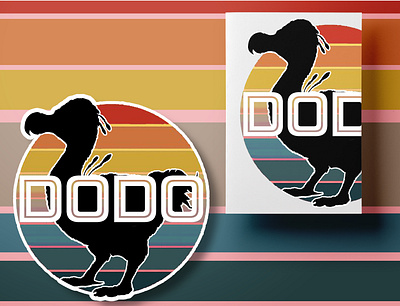 Ark Survival Dodo Sticker and Stationary Duo ark blue design flat illustration minimal mockup mockup psd psd rainbow retro stationary video game vintage