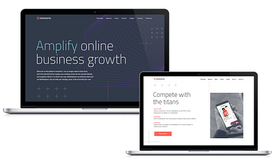 Desktop Visuals of website for online marketplace lab app brand identity branding design logo ui ux vector web website