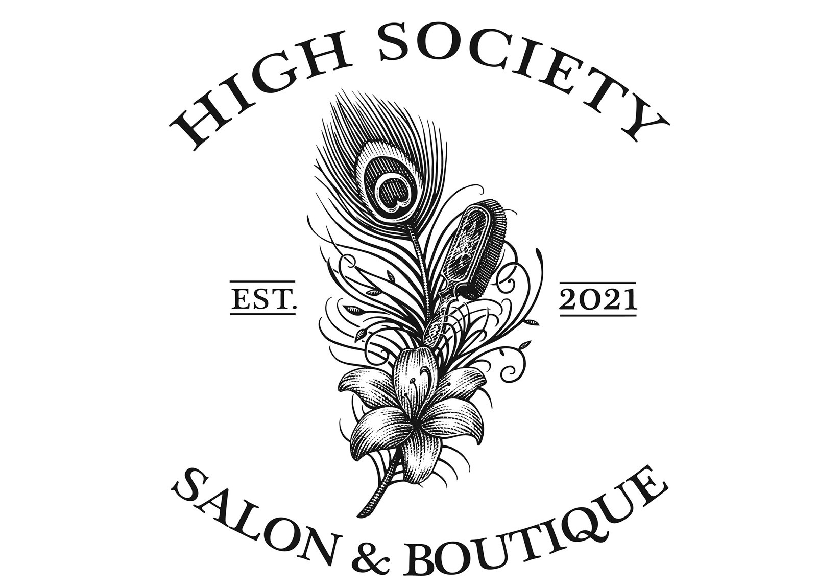 High Society Salon Boutique Logo by Steven Noble by Steven Noble